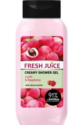 Крем-гель для душу Fresh Juice Litchi & Raspberry, 400 мл