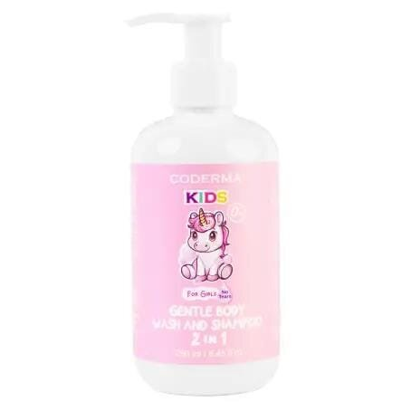 Гель-шампунь для душу CODERMA Kids ніжний 2 в 1 для дівчаток, 250 мл