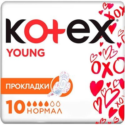 Прокладки гігієнічні Kotex Young нормал, сіточка, 10 шт