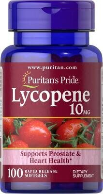 Лікопін Puritan's Pride Lycopene 10 мг, 100 капсул швидкого вивільнення