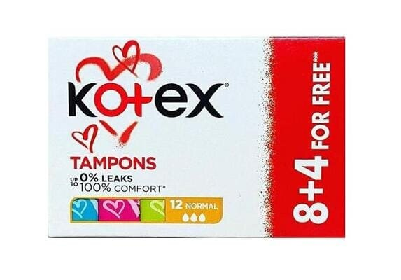 Тампони гігієнічні Kotex Normal, 8+4 штук