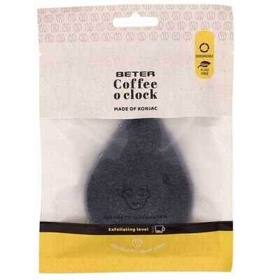 Спонж Beter Coffee O'clock багаторазовий для очищення обличчя з конжаку