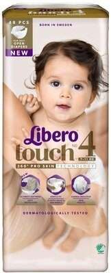 Підгузки Libero Touch розмір 4, 7-11 кг, 48 шт