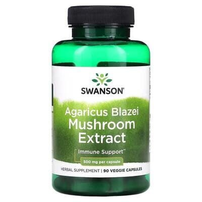 Гриб Агарік бразильський Swanson Agaricus Blazei Mushroom Extract екстракт 500 мг, 90 капсул