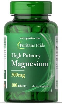 Магній Puritan's Pride Magnesium High Protency 500 мг, 100 таблеток