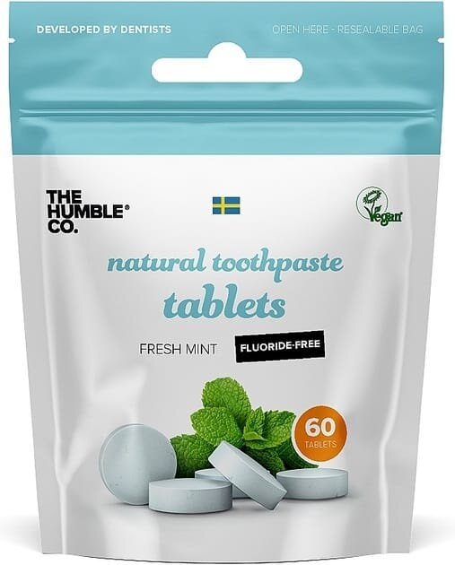 Зубна паста Humble Fresh Mint без фтору пресована в таблетках, 60 шт