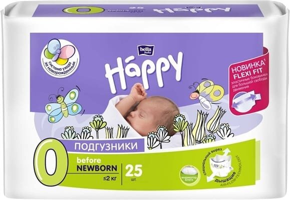 Підгузки Bella Baby Happy Before Newborn, розмір 0, до 2 кг, 25 шт
