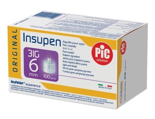 Голка для шприц-ручки Insupen G31 (0,25 x 6 мм), 100 штук