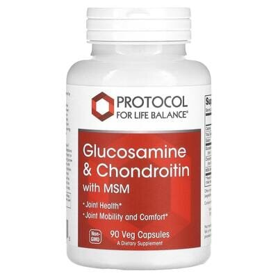 Глюкозамін та хондроїтин з МСМ Protocol for Life Balance Glucosamine & Chondroitin with MSM, 90 капсул