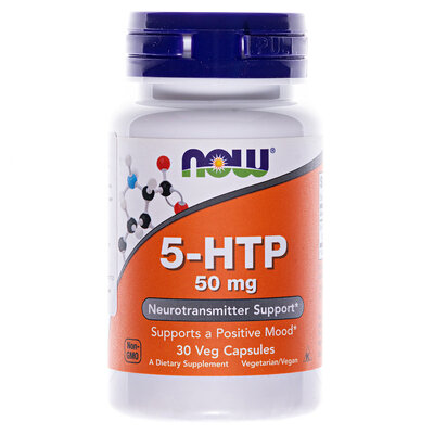 5-гідрокситриптофан NOW 5-HTP 50 мг вег. капсули №30