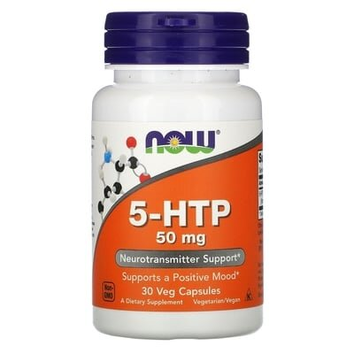 5-гідрокситриптофан NOW 5-HTP 50 мг вег. капсули №30