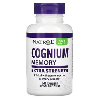 Когніум Natrol Cognium Memory Extra Strength 200 мг, 60 таблеток
