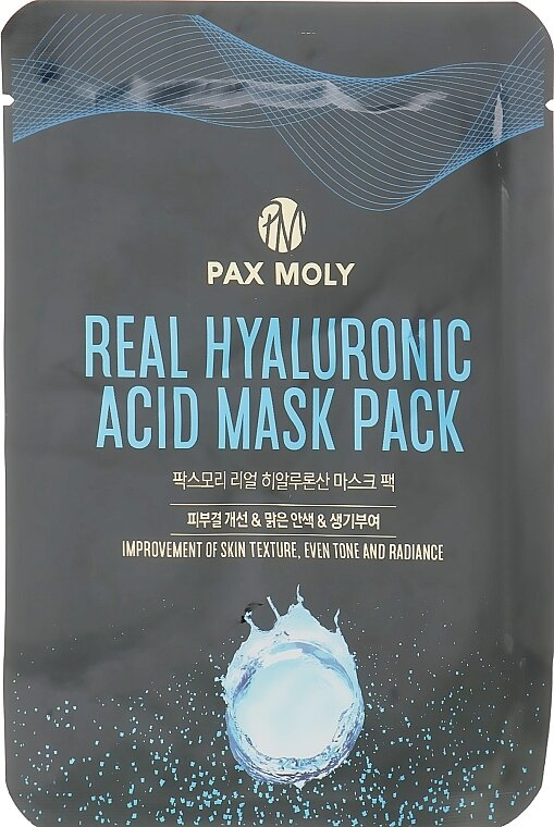 Маска для обличчя Pax Moly Real Hyaluronic Acid тканинна з гіалуроновою кислотою, 25 мл