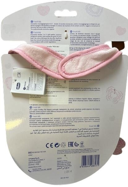 Слинявчик Chicco Fresh Вib з прорізувачем для зубок, 02582.10, для дівчаток