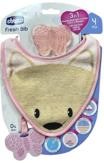 Слинявчик Chicco Fresh Вib з прорізувачем для зубок, 02582.10, для дівчаток