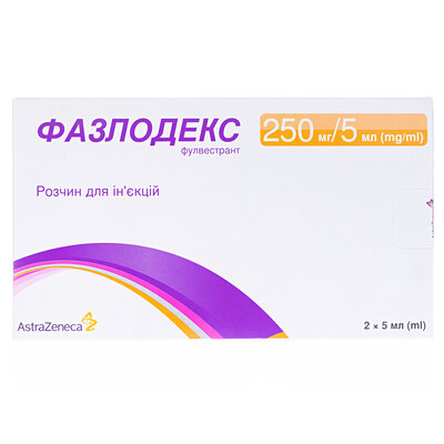 Фазлодекс розчин д/ін. 250 мг/5 мл по 5 мл №2 у поперед. запов. шпр.