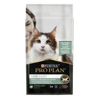 Корм сухий для стерилізованих котів Purina Pro Plan LiveClear для зменшення алергенів на шерсті з лососем, 1,4 кг