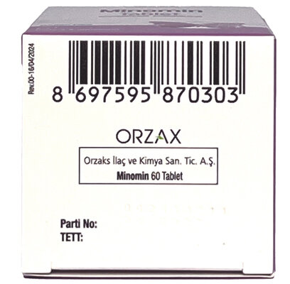 Комплекс для жінок при менопаузі Orzax Minomin, 60 таблеток