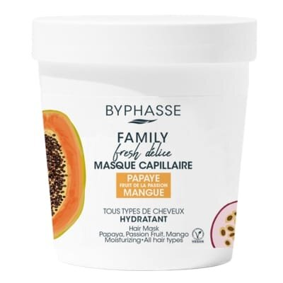 Маска Byphasse Family Fresh Delice для всіх типів волосся з папаєю, маракуєю та манго, 250 мл