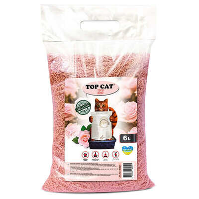Наповнювач для котячого туалету Top Cat Tofu Rose соєвий троянда, 6 л
