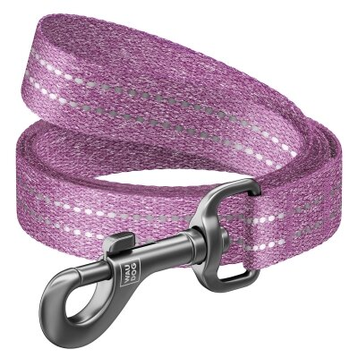 Повідець Collar WAUDOG Re-cotton з відновленої бавовни, ширина 20 мм довжина 300 см, фіолетовий