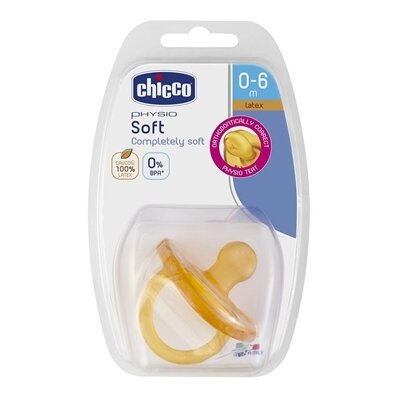 Пустушка латексна Chicco Physio Soft (73000.31) м'яка, від 0 до 6 місяців, 1 шт