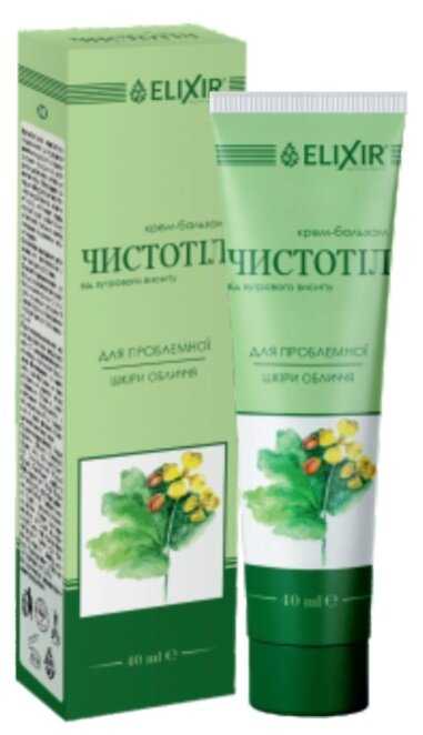 Крем-бальзам для обличчя Elixir Чистотіл від вугрового висипу, 40 мл