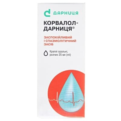 Корвалол-Дарниця краплі ор., р-н по 25 мл у флак.