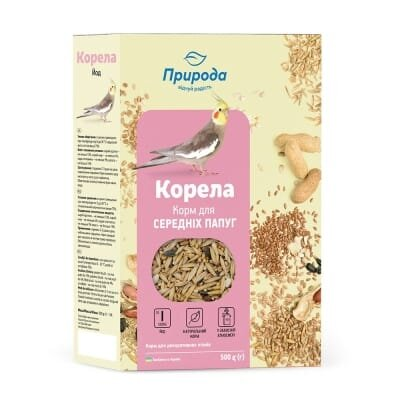 Корм для середніх папуг Природа PR241081 Корела + Йод, 500 г