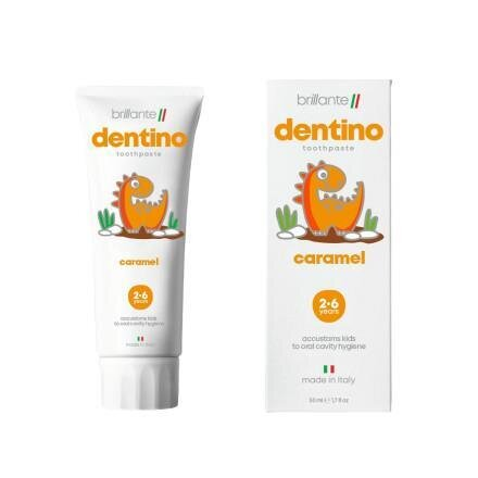 Зубна паста-гель Brillante Dentino Kids Caramel, 50 мл
