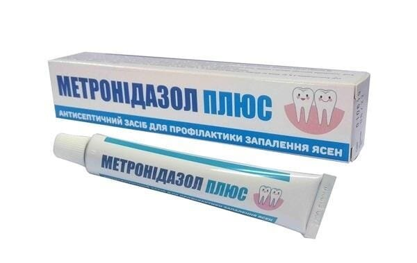 Метронідазол Плюс гель антисептичний для ясен по 20 г у тубах