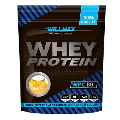 Протеїн Willmax Whey Protein 80%, банан, 920 г