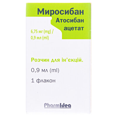 Миросибан розчин д/ін. 6.75 мг/0.9 мл по 0.9 мл №1 у флак.