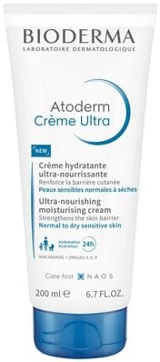 Крем для обличчя та тіла Bioderma Atoderm Ultra для нормальної та сухої чутливої шкіри, 200 мл