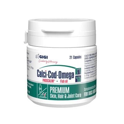 Вітамінно-мінеральний комплекс GiGi Calci-Cod-Omega для собак та котів, 21 капсула
