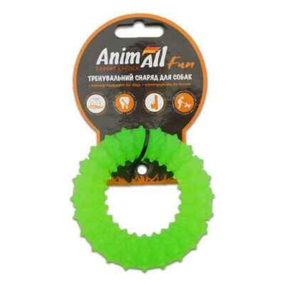 Іграшка для собак AnimAll Fun Кільце з шипами 9 см зелене