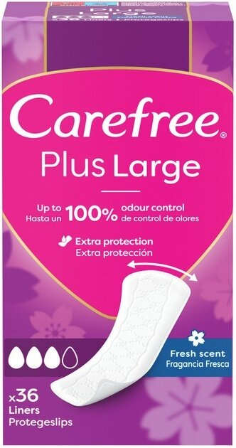 Прокладки щоденні Carefree Plus Large Fresh гігієнічні, 36 шт