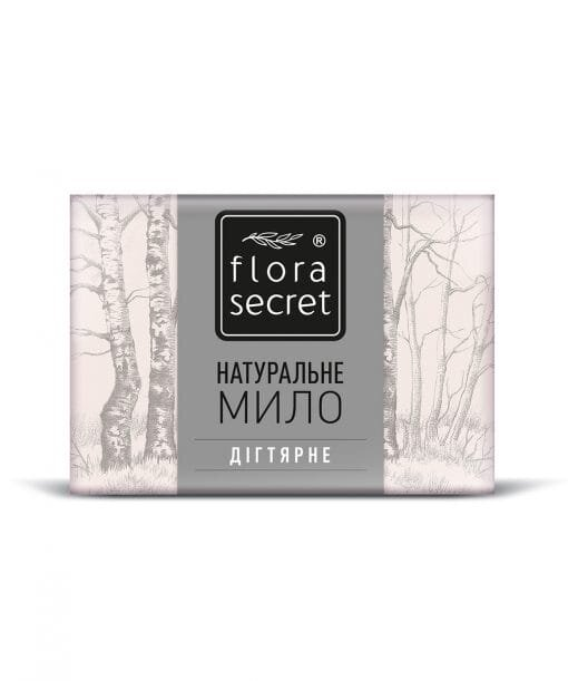 Мило Flora Secret дігтярне, з березовим дьогтем, 75 г