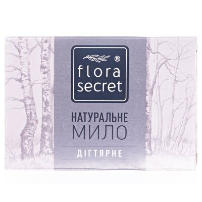 Мило Flora Secret дігтярне, з березовим дьогтем, 75 г