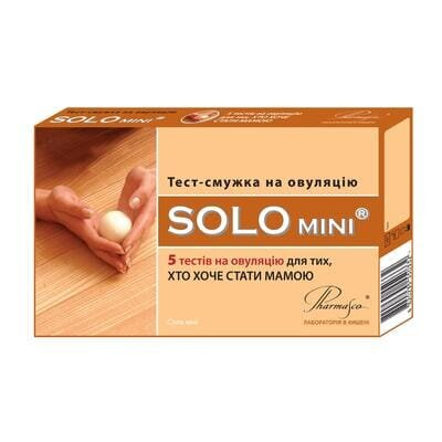 Набір тестів Solo Mini №5 для визначення овуляції, 5 штук