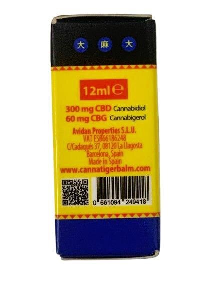 Бальзам Cannatiger Cold Effect 300 мг CBD + 60 мг CBG із охолоджувальним ефектом, 12 мл