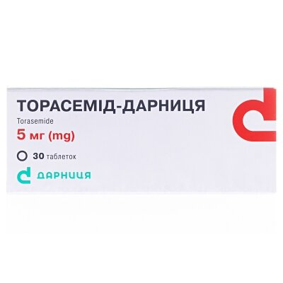 Торасемід-Дарниця таблетки по 5 мг №30 (10х3)