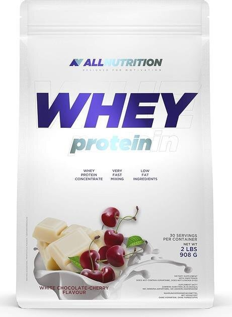 Протеїн сироватковий Allnutrition Whey Protein вишня та білий шоколад, 908 г