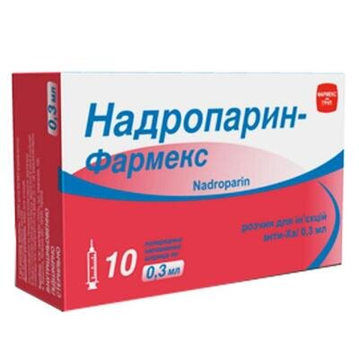 Надропарин-Фармекс розчин д/ін. 9500 анти-Ха МО/мл по 0.3 мл №10 у поперед. запов. шпр.