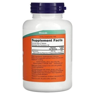 Магнію гліцинат NOW Magnesium Glycinate, 180 таблеток