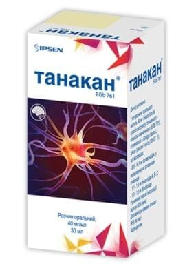 Танакан розчин ор. 40 мг/мл по 30 мл у флак. з дозат.