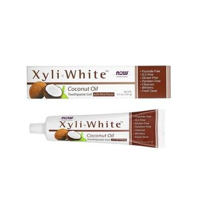 Зубна гель-паста Now Solutions Xyli White кокосова олія та м'ята, 181 г