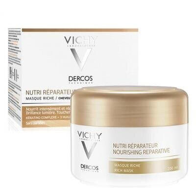 Маска Vichy Dercos насичена поживно-відновлювальна для сухого і пошкодженого волосся, 200 мл