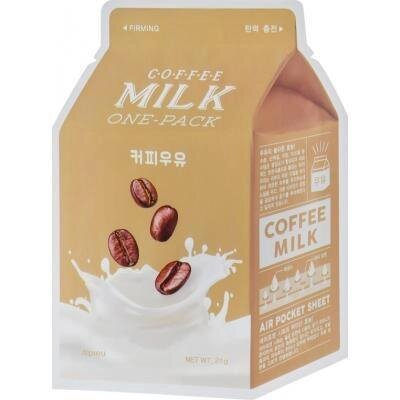Маска тканинна для обличчя A'pieu Milk One-Pack Coffee з екстрактом кави, 21 мл