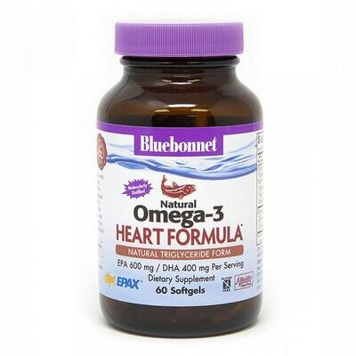 Омега-3 Формула для серця Bluebonnet Nutrition Omega-3 Heart Formula капсули №60